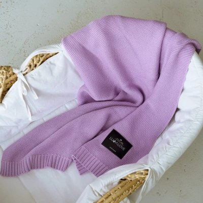 Lullalove bambusová dečka 80 x 100 cm - Levandule