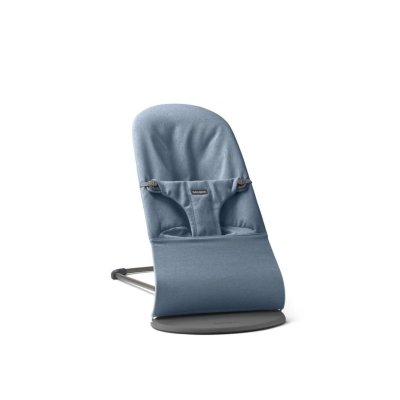 BabyBjörn Lehátko Bouncer Bliss Woven - Light Blue Mélange