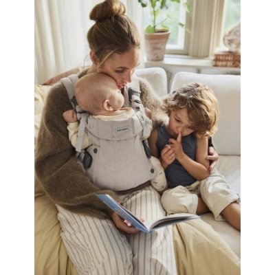 BabyBjörn Nosítko Harmony Woven - Light Beige Mélange - obrázek