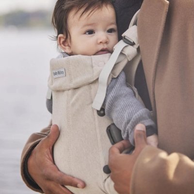 BabyBjörn Nosítko Harmony Woven - Light Beige Mélange - obrázek