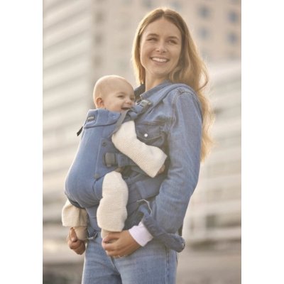 BabyBjörn Nosítko Harmony Woven - Light Blue Mélange - obrázek