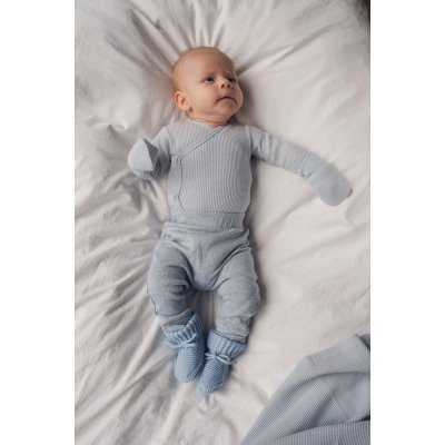 Lodger Romper Long Sleeves Ciumbelle - Blue Fog, vel. 56 - obrázek