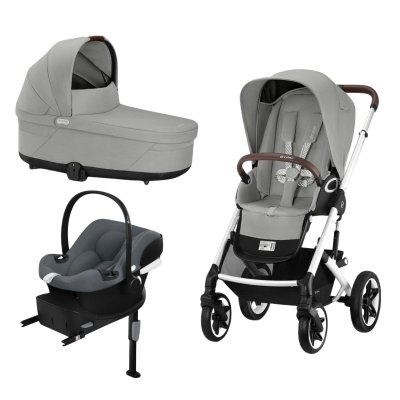 Cybex Výhodný set Talos + Lůžko + Autosedačka se základnou Grey - Stone Grey