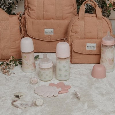 Suavinex Poetry Kousátko List - Růžový - obrázek