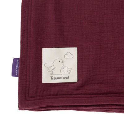 Träumeland Mušelínová deka 100 x 75 cm - Beerenrot - obrázek