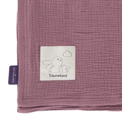 Träumeland Mušelínová deka 100 x 75 cm - Pflaume - obrázek