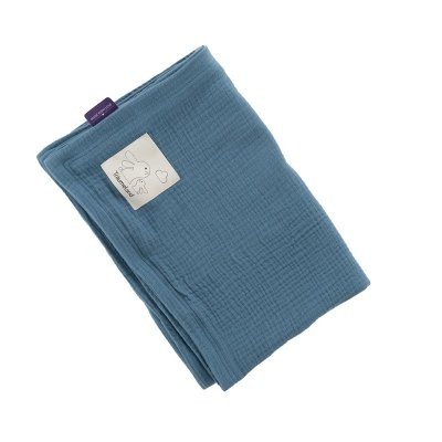 Träumeland Mušelínová deka 100 x 75 cm - Jeansblau