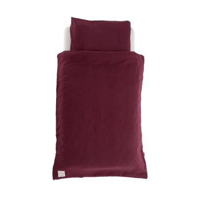 Träumeland Povlečení Musselin 100/135 + 40/60 - Beerenrot - obrázek