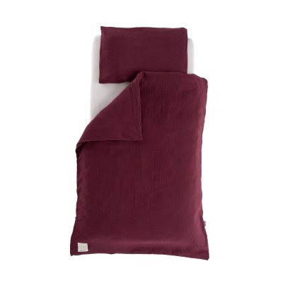 Träumeland Povlečení Musselin 100/135 + 40/60 - Beerenrot