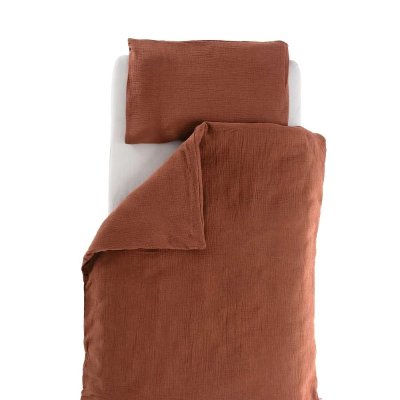 Träumeland Povlečení Musselin 100/135 + 40/60 - Terrakotta - obrázek