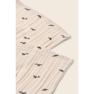 Liewood Lewis Mušelínové plenky 2 ks - Mini Whale/Sandy - obrázek