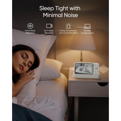 Eufy Dětská chůvička Anker E21 4K - Bílá - obrázek