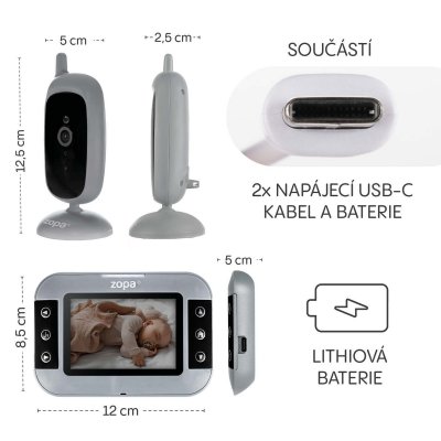 Zopa Digitální videomonitor Static - obrázek