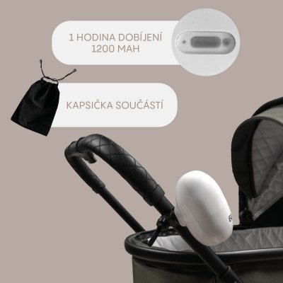 Zopa Eggy Houpadlo kočárku nabíjecí - White - obrázek