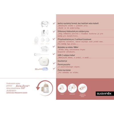 Suavinex Odsávačka mateřského mléka Hands-Free - obrázek