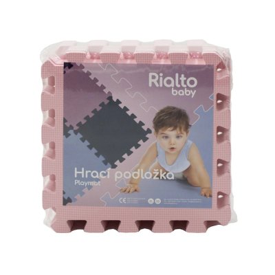 Rialto Baby Hrací podložka Puzzle 90 x 90 cm - Light Pink - obrázek