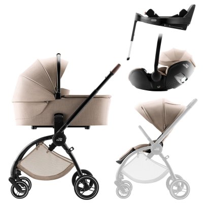 Britax Römer Rio Set Kompletní kočárek + Autosedačka Baby-Safe Pro + Základna 5Z Style - Teak
