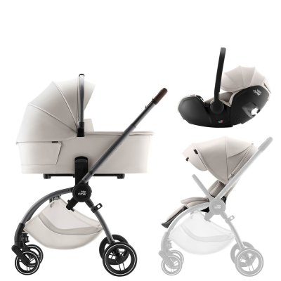 Britax Römer Rio Set Kompletní kočárek + Autosedačka Baby-Safe Pro Lux - Soft Taupe