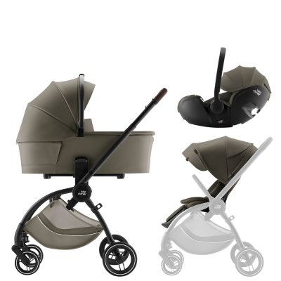 Britax Römer Rio Set Kompletní kočárek + Autosedačka Baby-Safe Pro Lux - Urban Olive