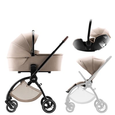 Britax Römer Rio Set Kompletní kočárek + Autosedačka Baby-Safe Pro Style - Teak