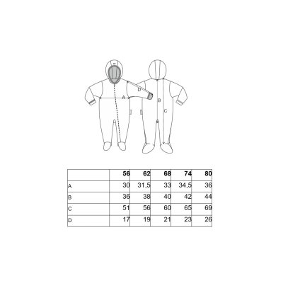 Little Angel Overal mazlík Bambus Outlast® - Latte, vel. 74 - obrázek