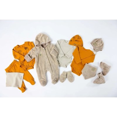 Little Angel Overal mazlík Bambus Outlast® - Latte, vel. 74 - obrázek