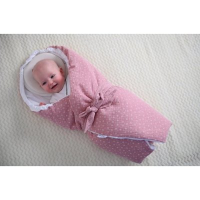 Little Angel Zavinovačka multifunkční Outlast® - Starorůžová/Kytičky/Bílá - obrázek