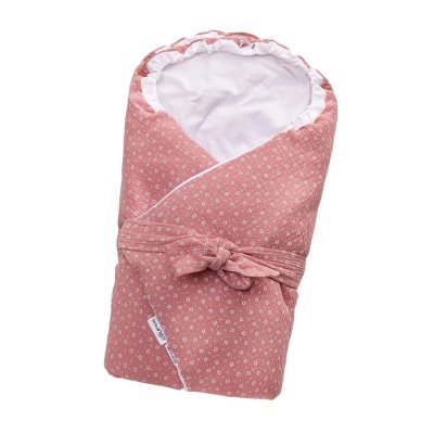 Little Angel Zavinovačka multifunkční Outlast® - Starorůžová/Kytičky/Bílá