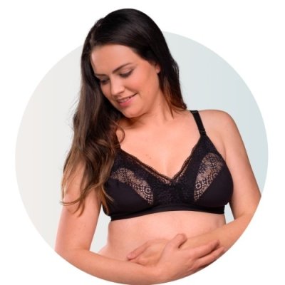 Carriwell Mateřská a kojící podprsenka Soft as Silk - Černá, vel. L - obrázek