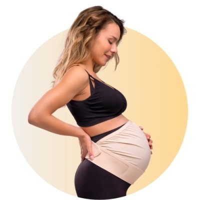 Carriwell Těhotenský nastavitelný podpůrný pás přes bříško - Béžový, vel. S/M - obrázek