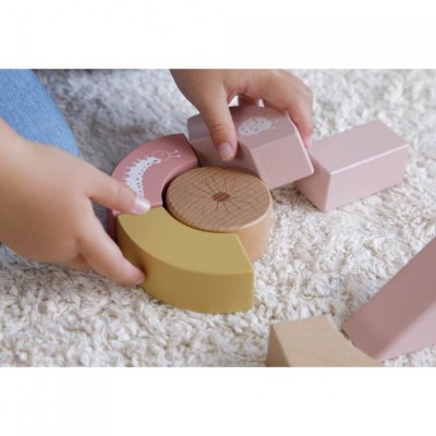 Little Dutch vozíček s kostkami - Pink - obrázek