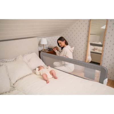 MoMi Lexi Plus Zábrana na postel - Béžová - obrázek
