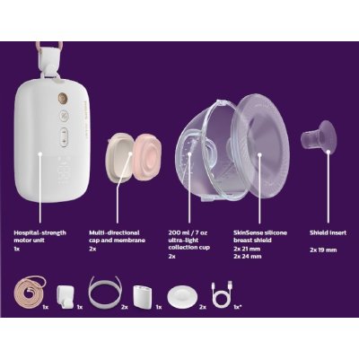 Philips Avent Odsávačka mateřského mléka elektrická Hands-Free Premium Plus Duo - obrázek