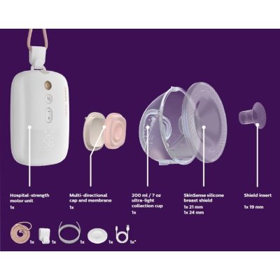 Philips Avent Odsávačka mateřského mléka elektrická Hands-Free Premium Plus - obrázek