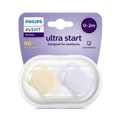 Philips Avent Šidítko Ultrastart Neutral, 0 - 2 m - Dívka, 2 ks - obrázek