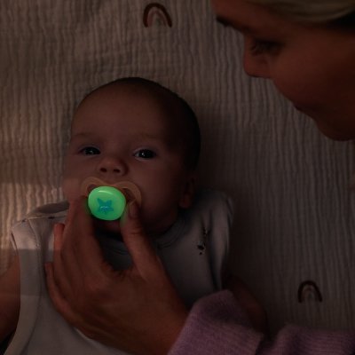 Philips Avent Šidítko Ultrastart noční, 0 - 2 m - Dívka, 2 ks - obrázek