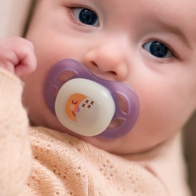 Philips Avent Šidítko Ultrastart noční, 0 - 2 m - Dívka, 2 ks - obrázek