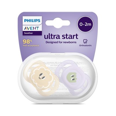 Philips Avent Šidítko Ultrastart Obrázek, 0 - 2 m - Dívka, 2 ks - obrázek