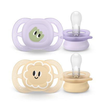 Philips Avent Šidítko Ultrastart Obrázek, 0 - 2 m - Dívka, 2 ks