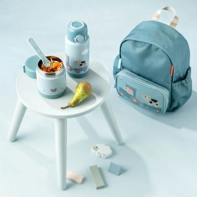 Done by Deer Dětská termonádoba Tiny Farm - Modrá - obrázek