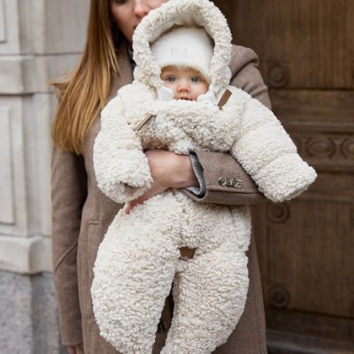 Elodie Details Fusak do autosedačky - overal - Soft Sherpa, 0 - 6 m