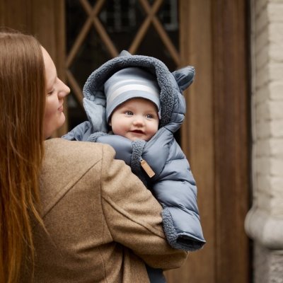 Elodie Details Zimní bavlněná čepice - Berry Blue, 6 - 12 m