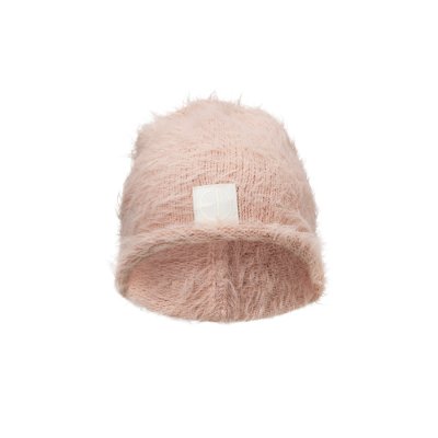 Elodie Details Pletená čepice Furry - Powder Pink, 12 - 24 m