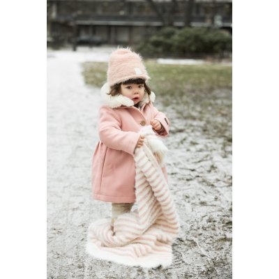 Elodie Details Pletená čepice Furry - Powder Pink, 36 m+ - obrázek