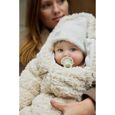 Elodie Details Pletená čepice Furry - Vanilla White, 24 - 36 m - obrázek