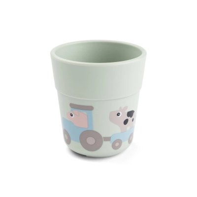 Done by Deer Dětská jídelní souprava Tiny Farm - Zelená - obrázek