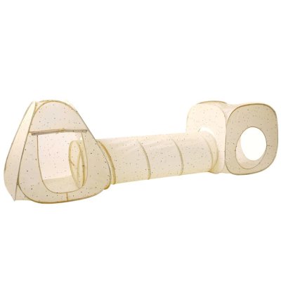 3 Sprouts Dětský stan a tunel 3v1 Recycled - Terrazzo Beige