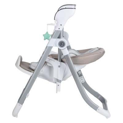 FreeOn Oli Deluxe Jídelní židlička/houpátko - Beige - obrázek