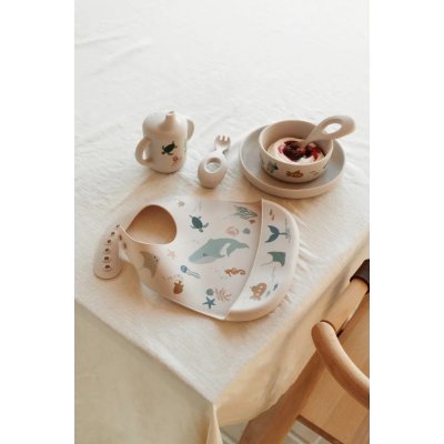 Liewood Tilda Silikonový bryndák 2 ks - Sea Creature/Sandy - obrázek