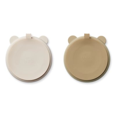 Liewood Stacy Dělený talíř s přísavkou 2 ks - Sandy/Oat - obrázek